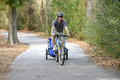 Bicycle pulling a trailer