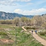 SingleTree Trail in Superior Colorado two bike riders on Colorado's single tree trail