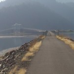 Trail of the Couer d' alenes in Idaho trail bridge over lake coeur d' alene in northern idaho